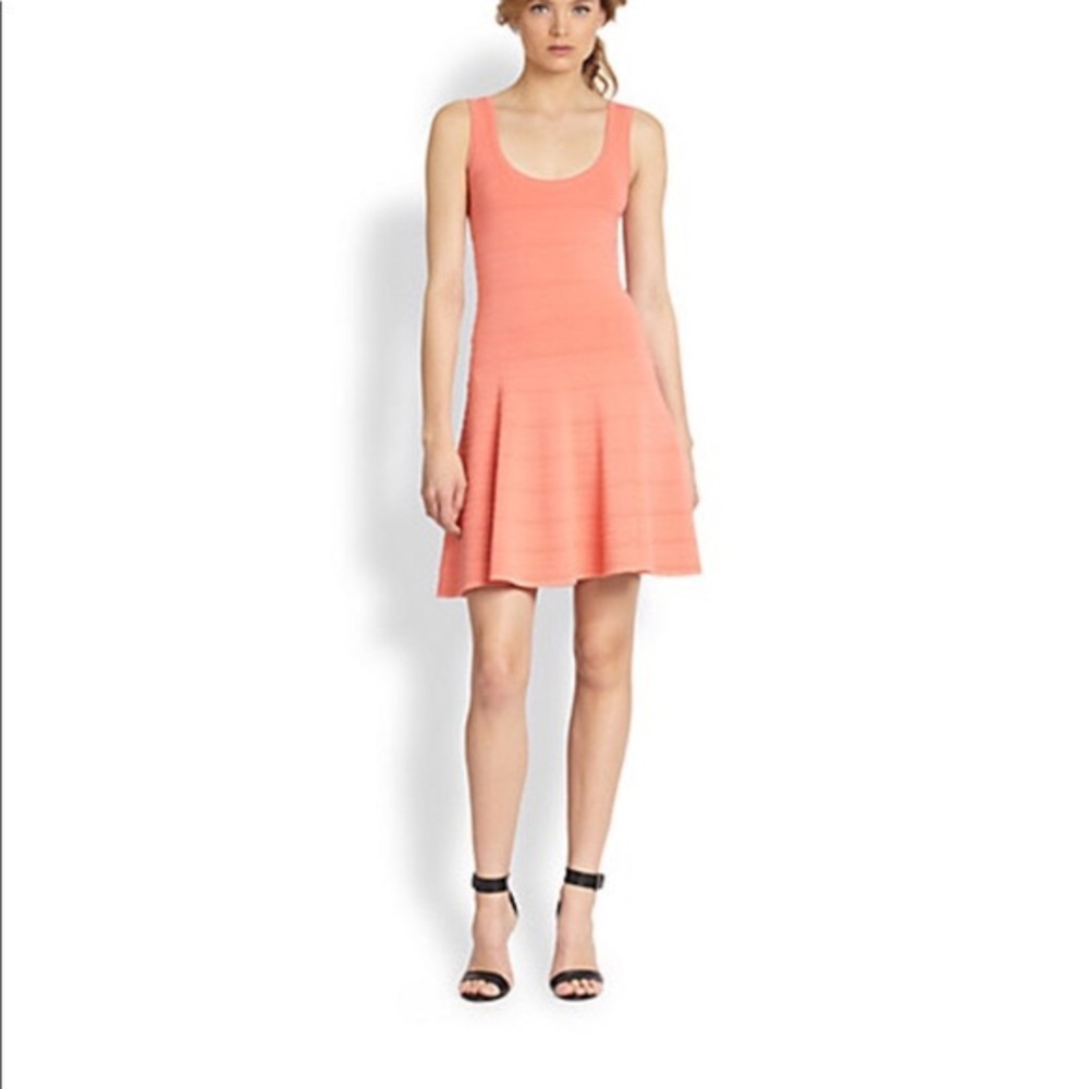 Torn by Ronny Kobo Fit and Flare Dress in Coral